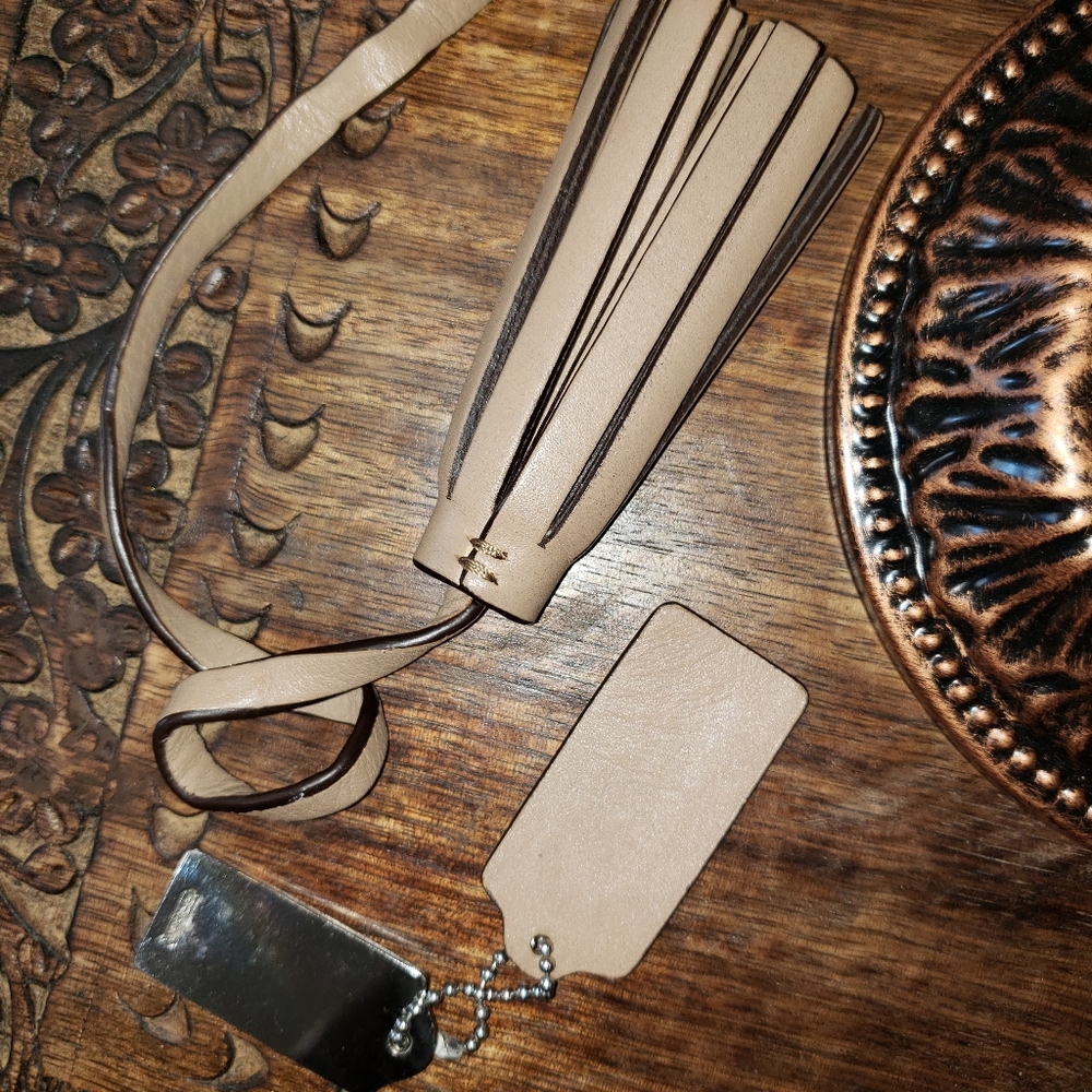 Coach bag tassel and tag